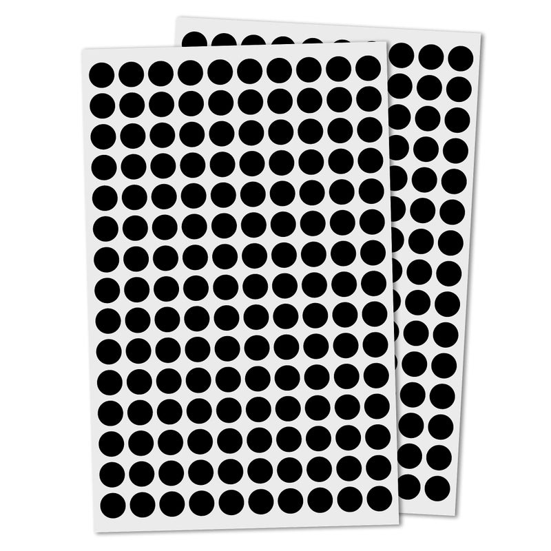 TownStix 3000 Pack, 0.375" Round Dot Stickers Circle Labels - Black - Image 1